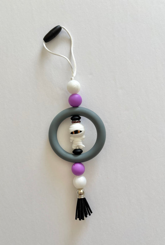 Mummy Silicone Beaded Car Charm